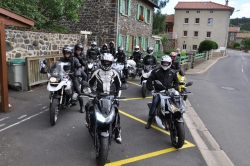 Les motards au départ